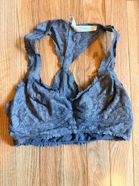 Free People Lace Racerback Bralette in Slate Gray - Women's Intimates